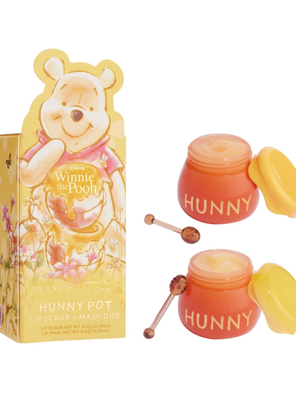 Colourpop Fourth Ray Hunny Pot Lip Scrub Mask Duo Disney Winnie the Pooh - Picture 4 of 9